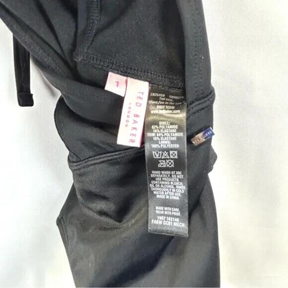 Ted Baker Black Halter One-Piece Swimsuit - Picture 7 of 8